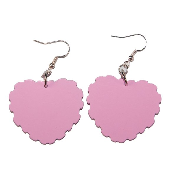 3/$25 Lolita Pastel Pink & Blue Heart Butterfly Earrings Hypoallergenic - Picture 2 of 3